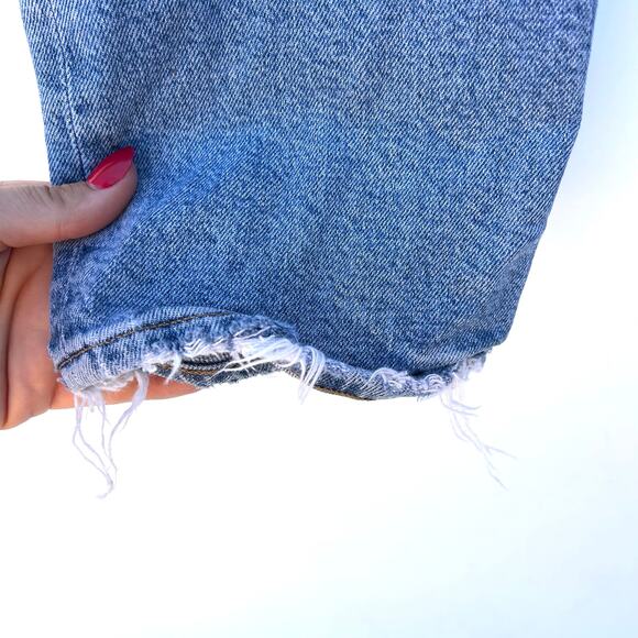 Agolde Riley Crop Button Fly Light Wash Jeans Stretch Cotton 27 Straight High - Picture 8 of 10